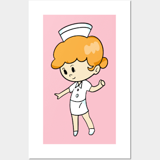 The nurse cartoon style Posters and Art